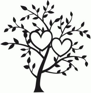 Вінілова наклейка — весільне дерево  