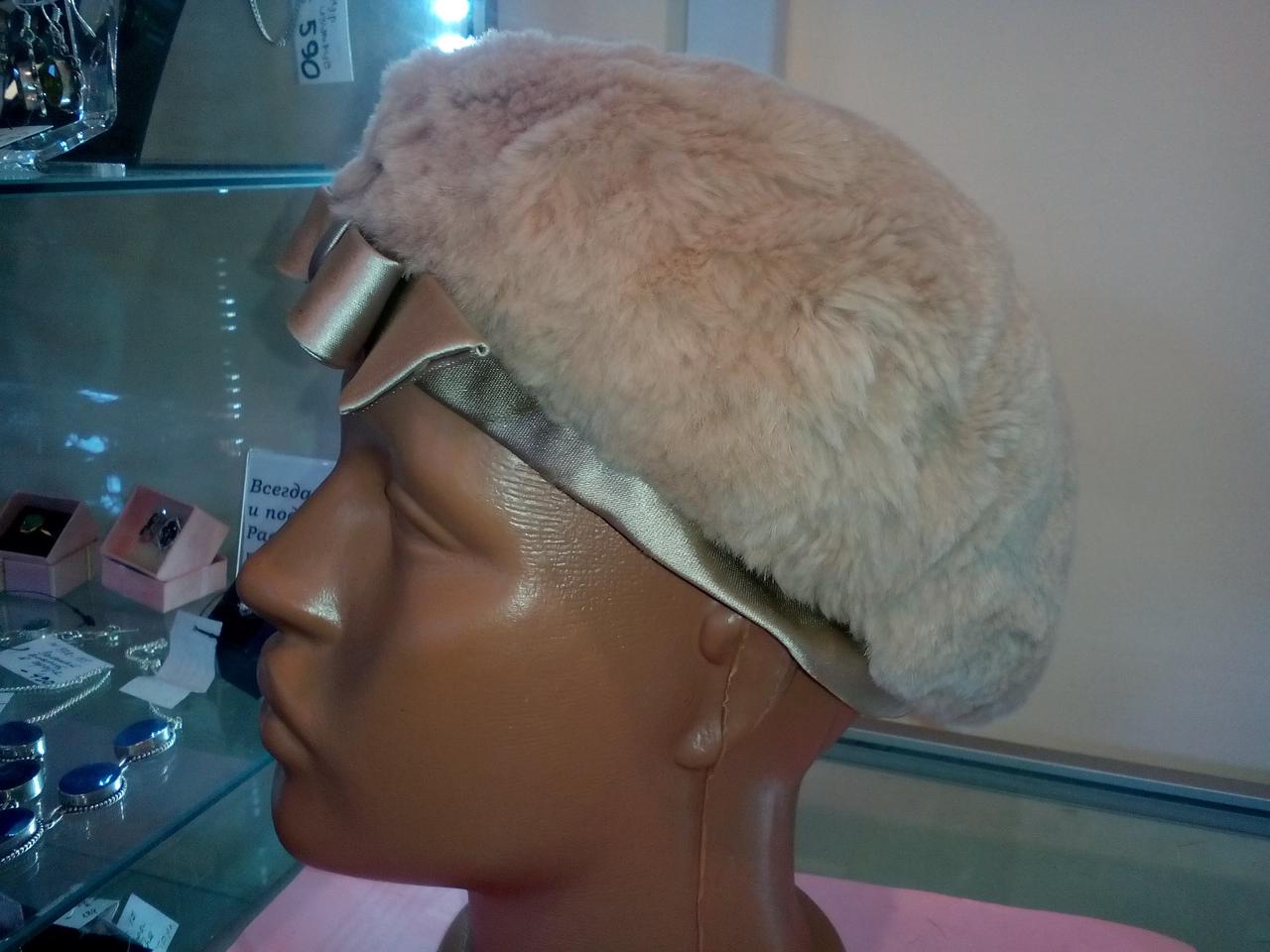 Хутряна шапка з бобрик (стриж. кролик), фото 1