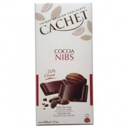 Чорний шоколад Cachet «Cocoa Nibs», 100 г