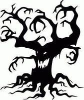 Виниловая наклейка - Дерево монстр