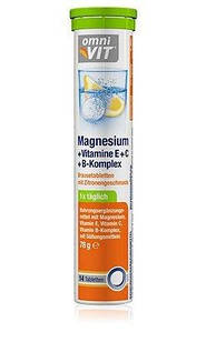 Шипучі вітаміни Omni Vit Magnesium зі смаком лимона, 88 г.