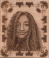 лазерне гравірування фотографій на дереві