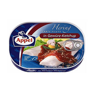 Філе оселедець Appel Hering Filets In Gewuerz Ketchup 200 г.