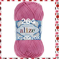 Пряжа для ручного в'язання Alize miss -(Алізе міс) 264 яскраво-рожевий