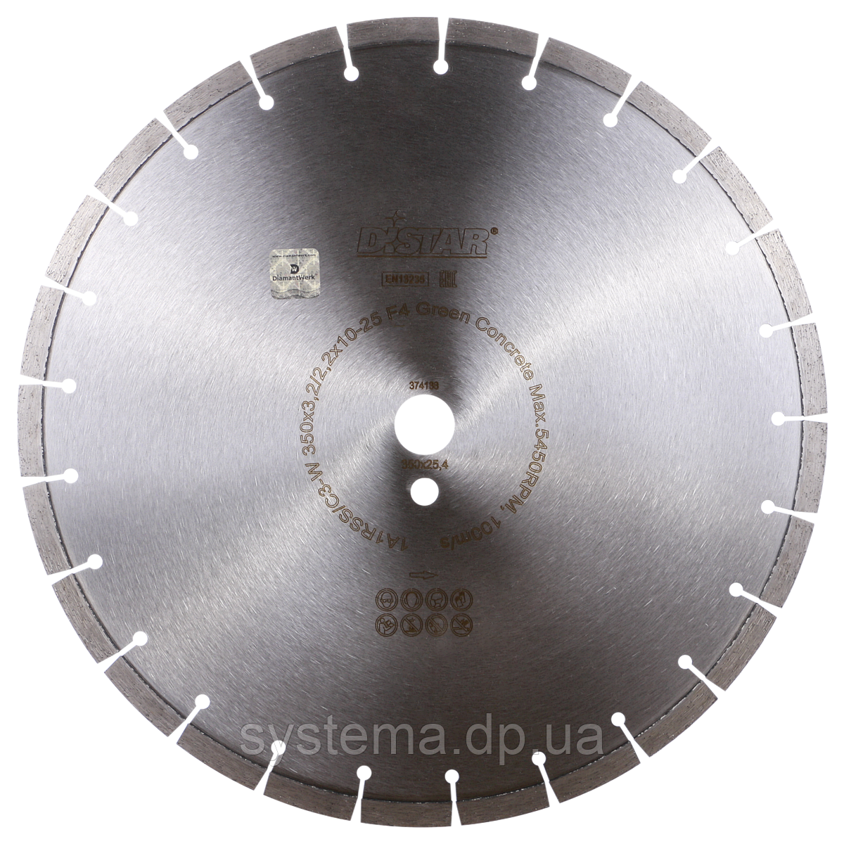 Алмазний диск по свіжому бетону - DISTAR 1A1RSS/C3 GREEN CONCRETE 350 мм