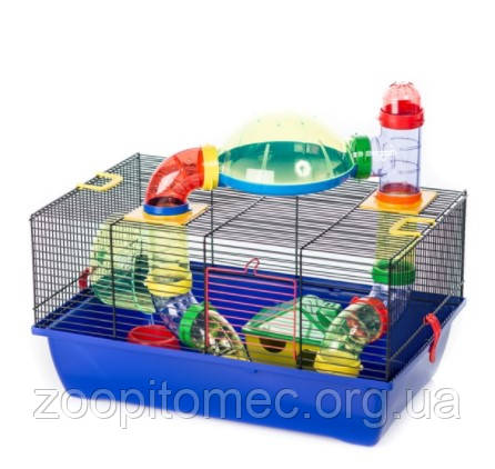Клітка для дрібних гризунів LABIRYNT PLUS INTER ZOO (Лабіринт + Інтер Зоо) з трубами та оглядовим майданчиком,, фото 1