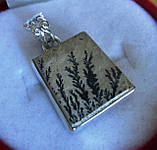 Незвичайний кулончик із псиломелан дендритом "Села", фото 3