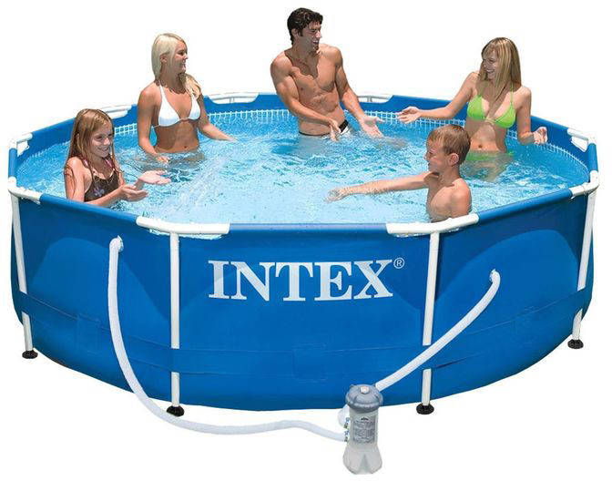 

Каркасный круглый бассейн Intex Metal Frame Pool на 4495 л 305х76 см с насос-фильтром 28202 NP