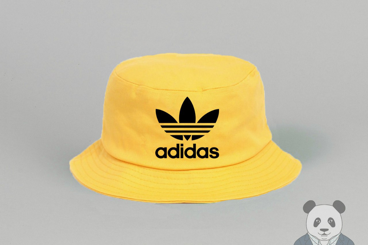 Яркая желтая панамка адидас,Adidas