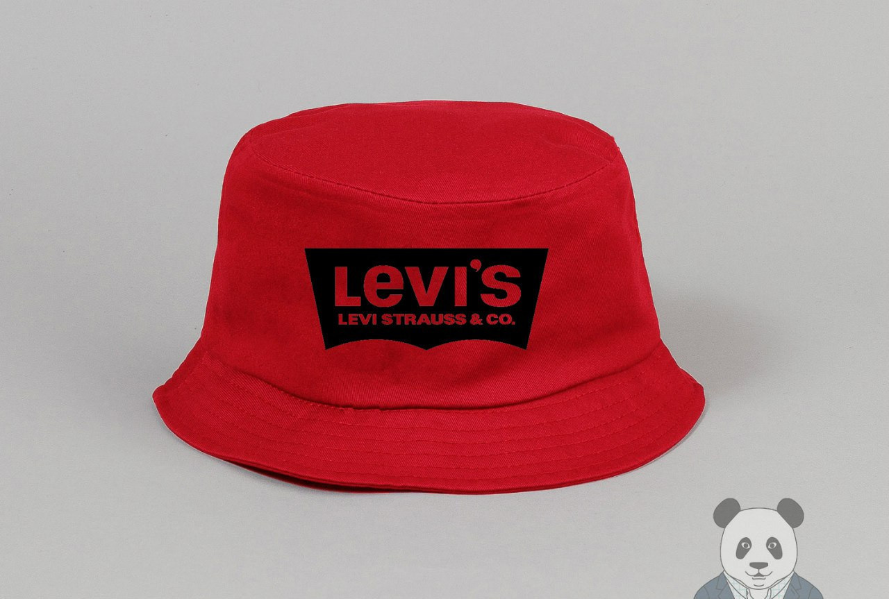 Красная модная панамка мужская Levi's