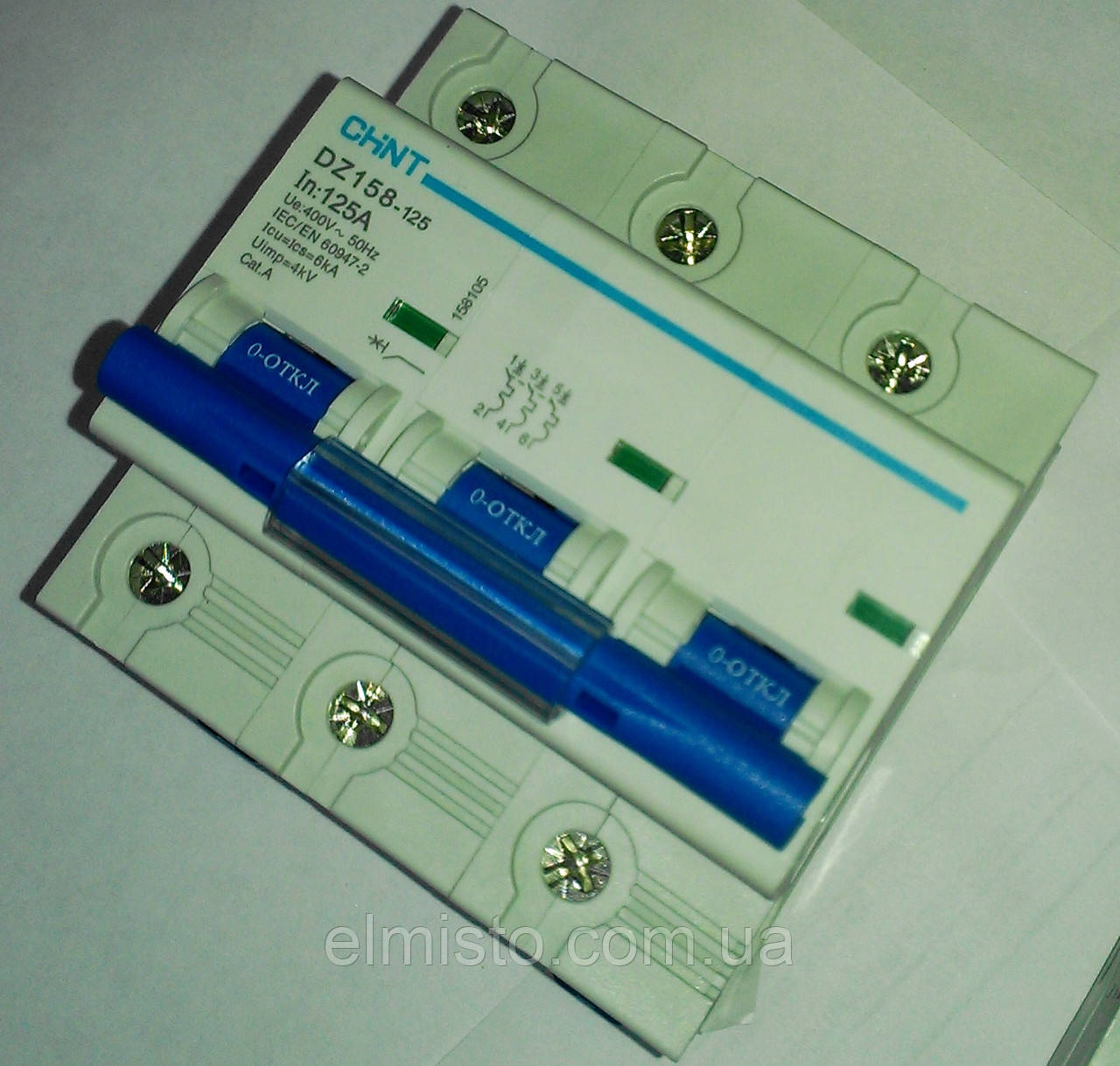 Автоматические выключатели CHINT DZ158-125 3P 125A 6kA на DIN-рейку .