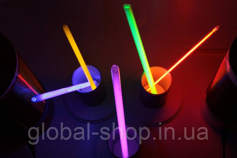 Неоновые светящиеся браслеты,light stick, glow stick, 100 шт. Неоновые светящиеся палочки - фото 1 - id-p546141338