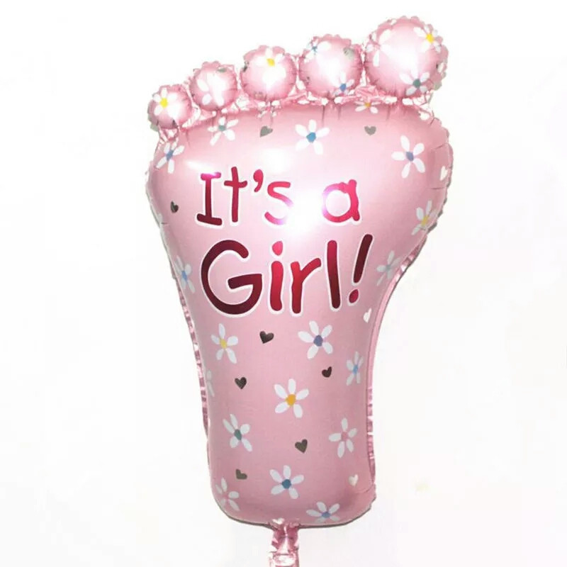 Фольгований повітряна кулька П'яточка малюка рожева 45 х 24 див.