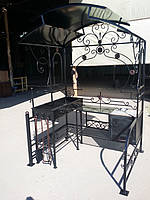  Кованый  мангал-печь с крышей  6