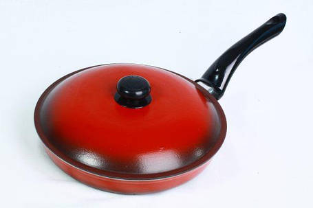 Сковорода ЭС20мрк 200 з пластмасовою ручкою, з кришкою, фото 1