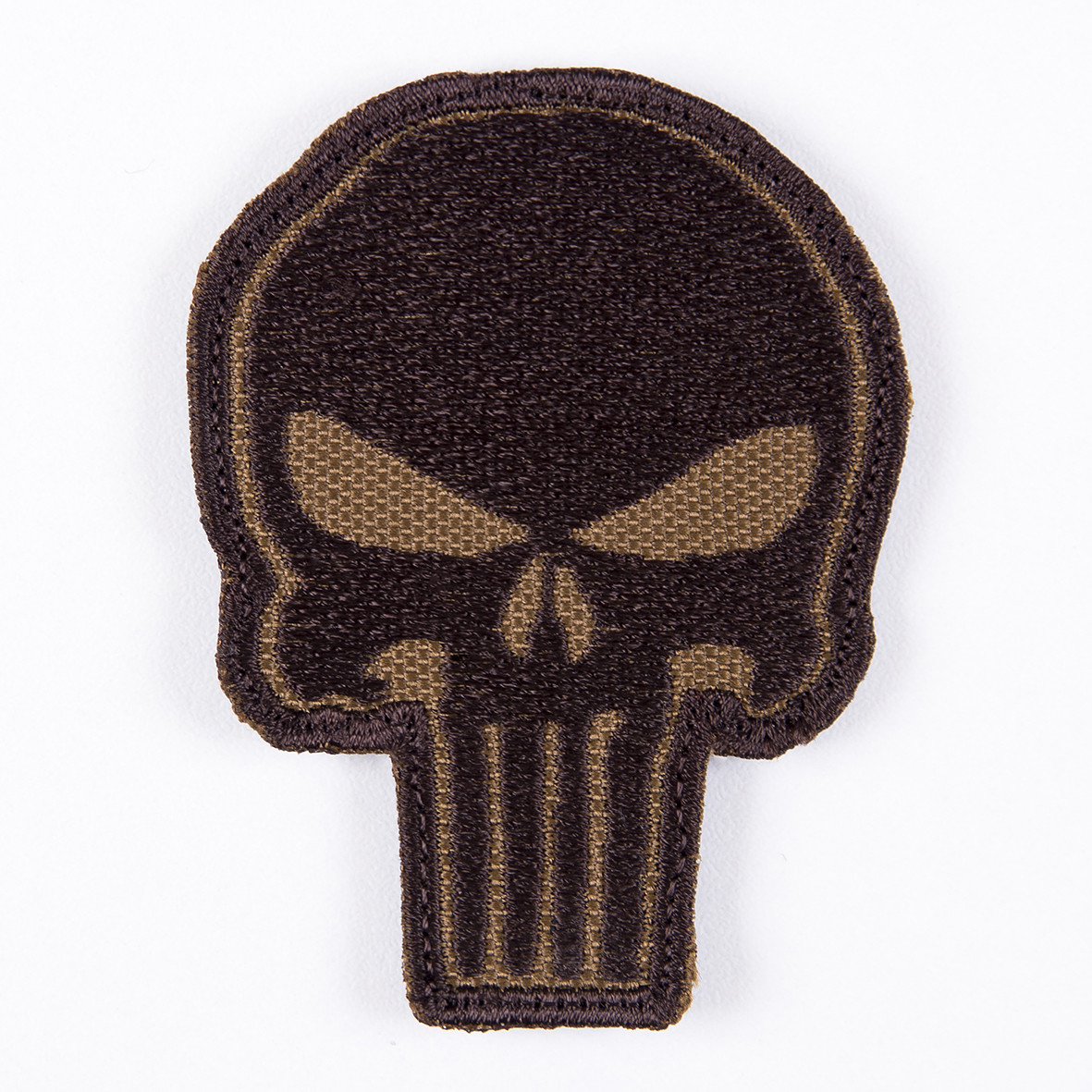 Вишитий шеврон "Punisher Каратель" на липучці (койот)