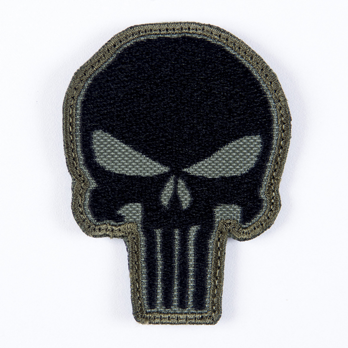 Вишитий шеврон "Punisher Каратель"  на липучці (олива)