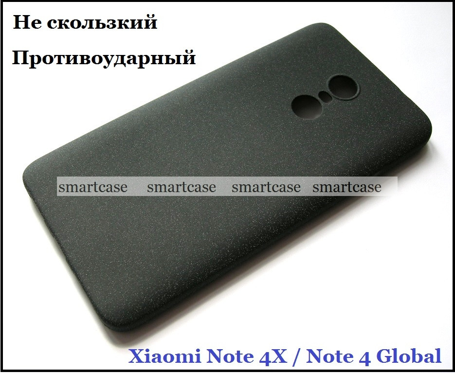 Еластичний чорний Soft TPU чохол бампер для Xiaomi Note 4x, Note 4 Global