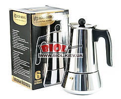 Гейзерна кавоварка 330 мл (6 кавових чашок) підходить до індукційних плит Edenberg (EB-1806)