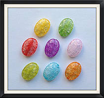 Бусини Crackle Цукерка 1,8*1,4 см