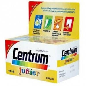 

Centrum Junior - витамины для детей в возрасте от 4 лет, 30 таб.