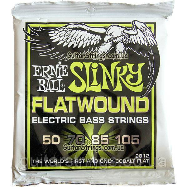 Струны Ernie Ball 2812 Cobalt Slinky Flatwound Bass 50-105