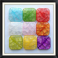 Бусини Crackle Ромб плоский 3,5*3,5*0,6 см