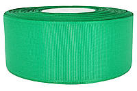 Репсовая лента зеленая 4 см х 25 ярдов