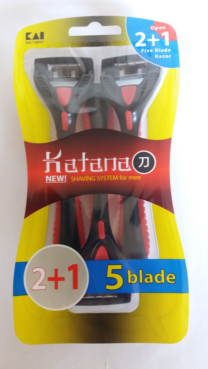 Одноразові станки для гоління Katana 5 Blade (2+1 шт.)