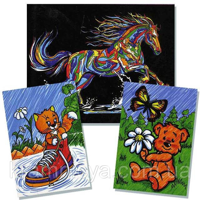 Оксамитові дитячі розмальовки Дитяча розмальовка з оксамитовим контуром