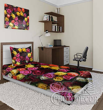 Фото покривало "Різнокольорові троянди" (2,2м*2,0м)