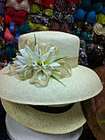 Літній капелюх із великими крисами із соломки, фото 2