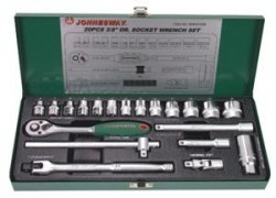Набір торцевих головок 3/8"DR 6-23 мм, 20 предметів S04H3120S (Jonnesway, Тайвань)