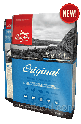 ORIJEN ORIGINAL DOG 11,4 кг -ОРИДЖЕН БЕЗЗЕРНОВОЙ КОРМ ДЛЯ СОБАК УСІХ ПОРІД І ВІКОВИХ груп З КУРКОЮ 11,4 кг