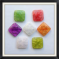 Бусини Crackle Ромб плоский 3*3*0,6 см