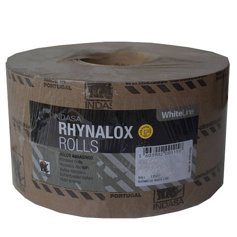 Наждачний папір INDASA RHYNALOX WHITE LINE рулон 115мм х 50м P100, фото 1