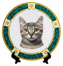 Тарелка с Вашим дизайном "Зеленый мрамор", D - 20 см