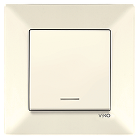 Вимикач з підсвіткою VIKO Meridian Крем (90970219)