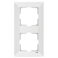 Подвійна вертикальна рамка VIKO Meridian Білий (90979002)