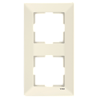Подвійна вертикальна рамка VIKO Meridian Крем (90979012)