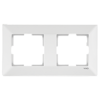 Подвійна горизонтальна рамка VIKO Meridian Білий (90979022)