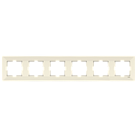Шестірна горизонтальна рамка VIKO Meridian Крем (90979036)