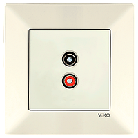 Аудіорозетка для динаміків VIKO Meridian Крем (90970237)
