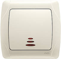 Вимикач з підсвіткою VIKO Carmen Крем (90562019)