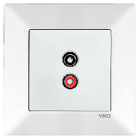 Аудіорозетка для динаміків VIKO Meridian Білий (90970137)