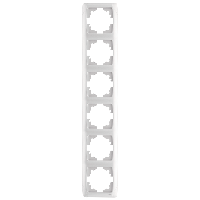 Шестірна вертикальна рамка VIKO Carmen Білий (90571006)