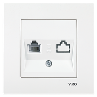 Розетка телефонна (RJ11) VIKO Karre Білий (90960013)