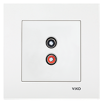 Аудіорозетка для динаміків VIKO Karre Білий (90960037)