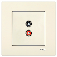 Аудіорозетка для динаміків VIKO Karre Крем (90960137)