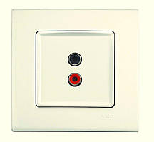 Аудіорозетка для динаміків VIKO Linnera Крем (90401037)